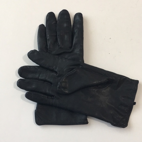 Genuine 💯 Leather Black Gloves  SIZE S - Picture 9 of 11
